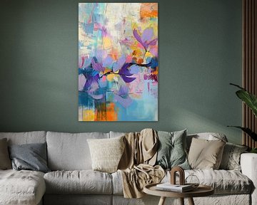 Bloem van Abstract Schilderij