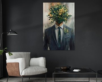 Bloemhoofd | Man met Bloemen van I ❤ Bloemen