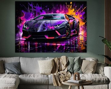 Lamborghini Sesto Elemento Aquarel Neon van MIROKKU