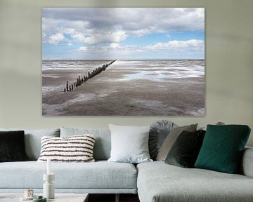 Het Wad boven Groningen van J.P. Zwart