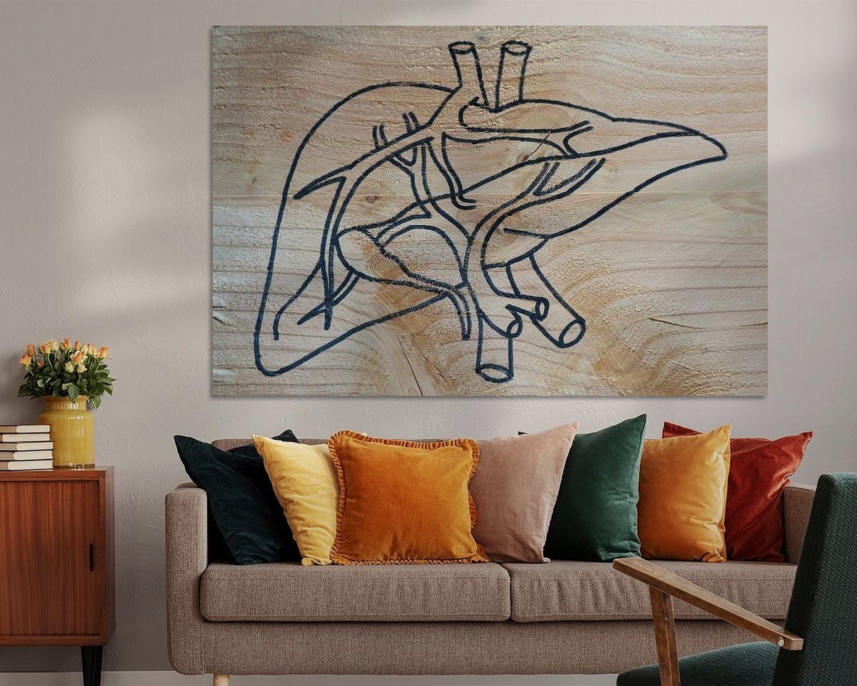 Voorbeeld van het werk in een kamer