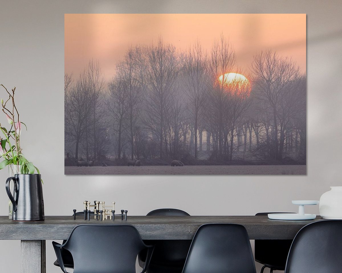 Voorbeeld van het werk in een kamer