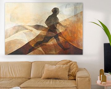 Abstract human figure in motion by Art & Soul Creations