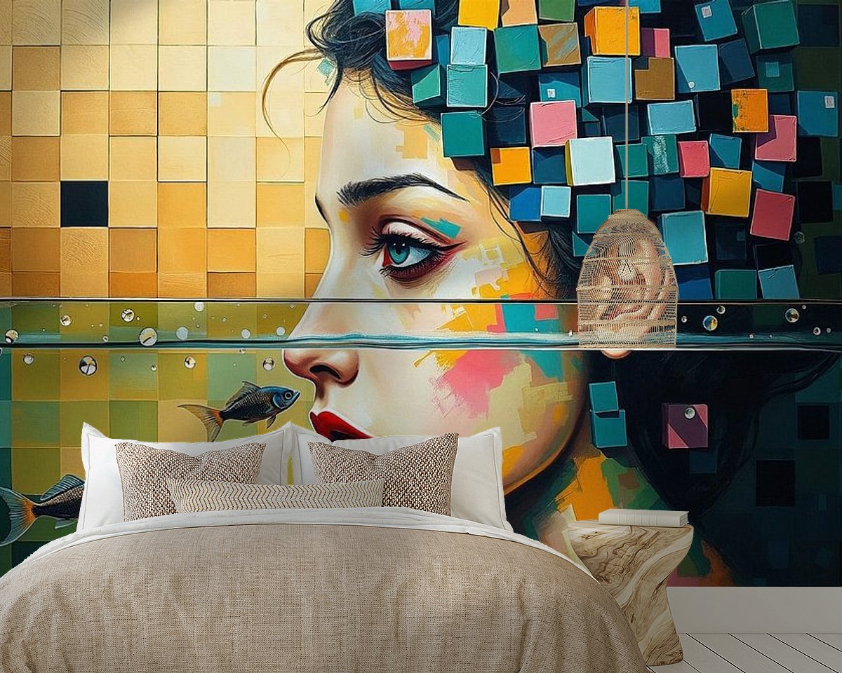 Voorbeeld van het werk in een kamer