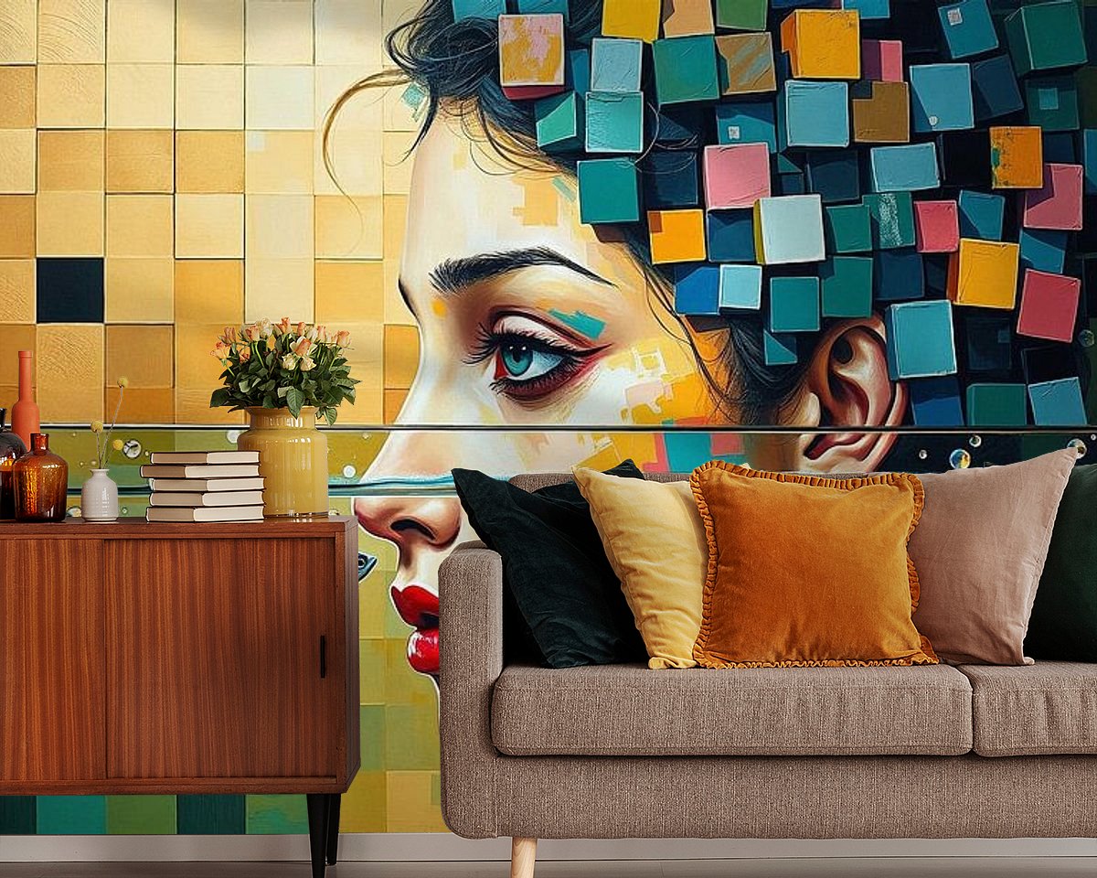 Voorbeeld van het werk in een kamer