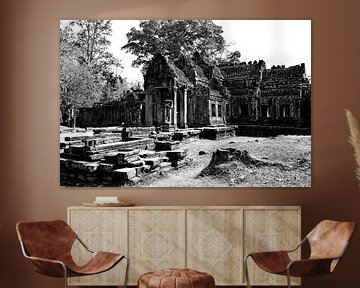 Prasat Preah Khan in monochromen Farben von Frank Photos