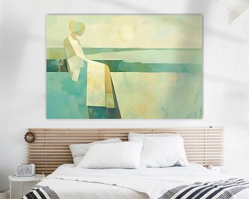 Vrouw Horizon | Serene Contemplation van De Mooiste Kunst