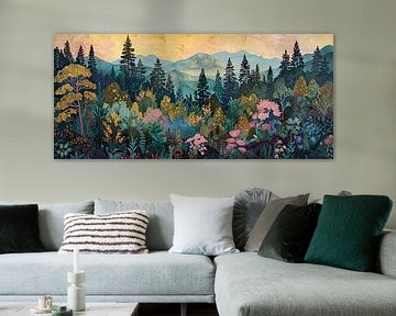 Boslandschap | Dreamland Hues van Abstract Schilderij