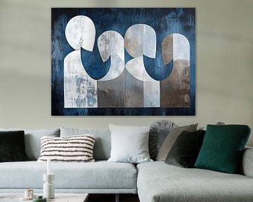 Abstract | Textured Silence van Abstract Schilderij