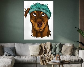 Doberman met hoed van Antiope33