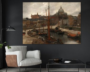 Gezicht op de haven van Scheveningen, Floris Arntzenius