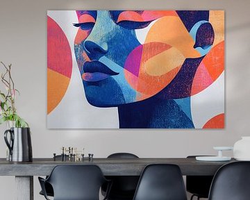Abstract kleurrijk portret met vormen van Art & Soul Creations