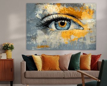 Abstract painting of an eye by Art & Soul Creations