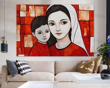 Liefdevolle moeder met kind van Art & Soul Creations