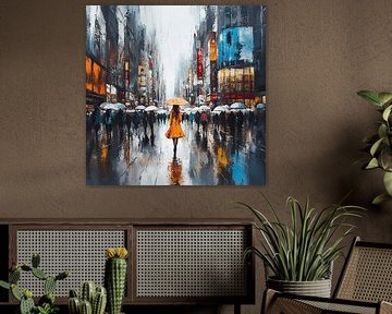 Coups de pinceau denses