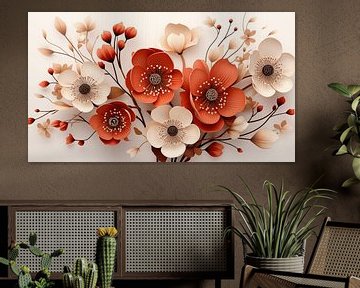 Eine Blütenmischung aus skandinavischem Design und japanisches Design. Japandi Style von Animaflora PicsStock