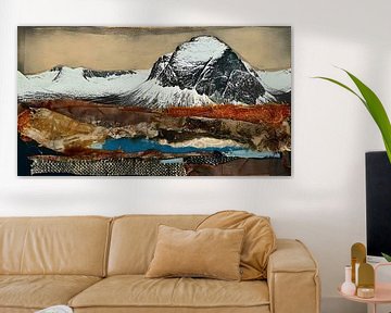 winters fjordenlandschap, collage van Nick Wendt