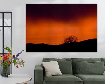 Landscape 'Sky in fire' van Greetje van Son