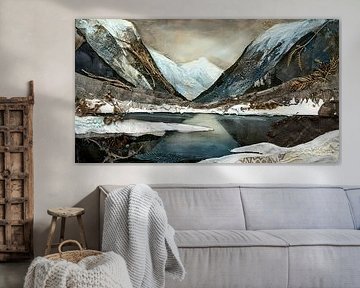paysage hivernal de fjords sur Nick Wendt