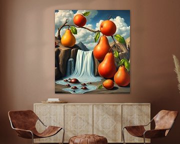 Kunst met peren Dali stijl van Egon Zitter
