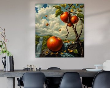 Kunst met appels Dali stijl van Egon Zitter