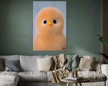 Kuikenschilderij | Fluffy Gaze van OMG Art
