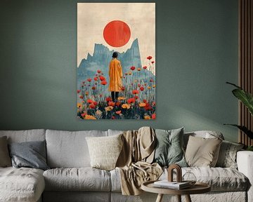 Harmonie in Orange, Rot und Blau von Studio BB