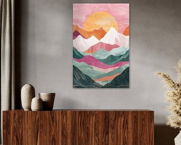 Regenbogenberge bei Sonnenaufgang von Studio BB