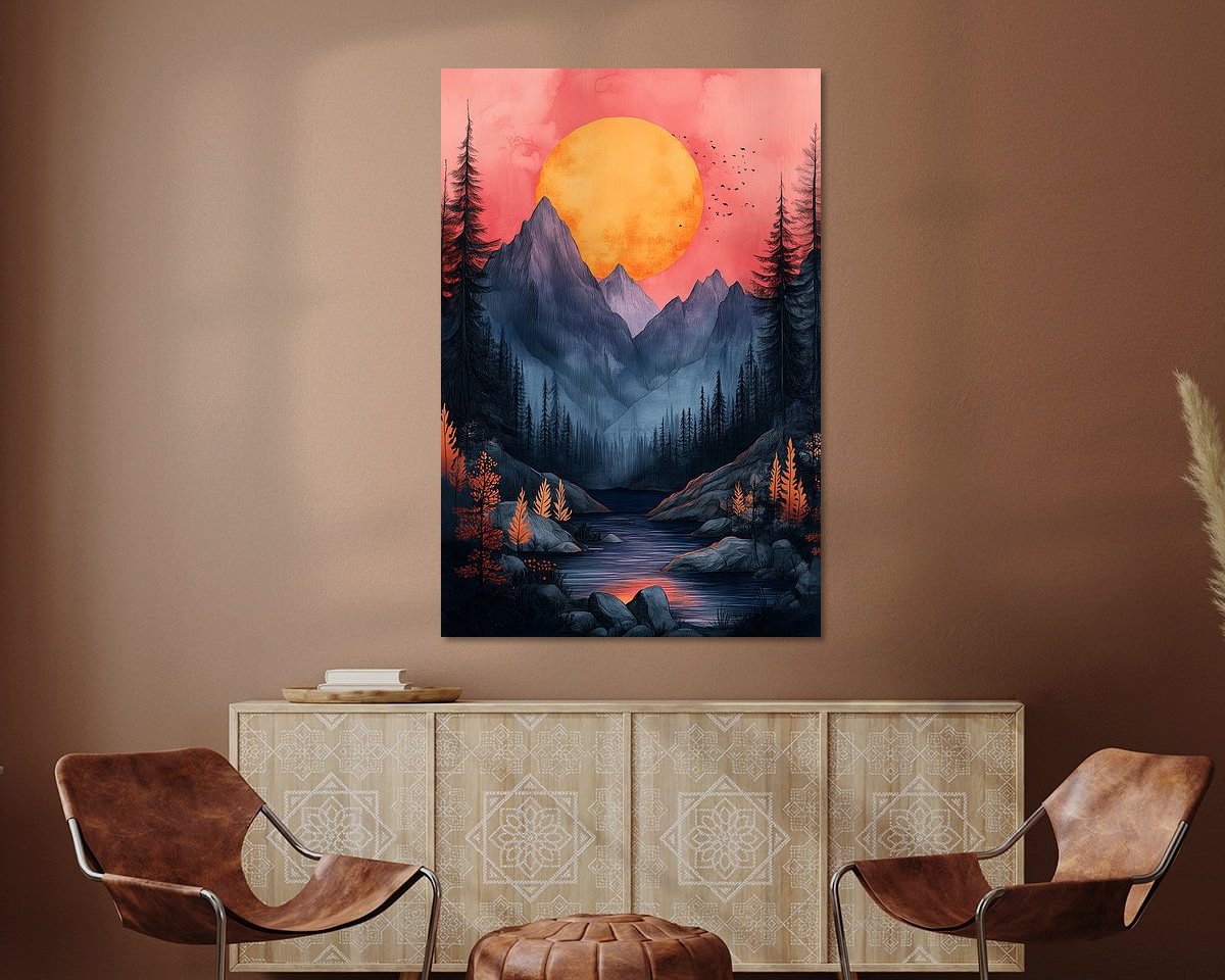 Voorbeeld van het werk in een kamer
