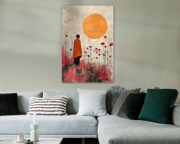 Oranje Horizon Reflectie van Studio BB