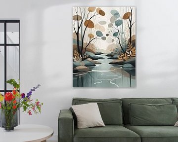 Serene Stream Meditatie (Benadrukt de kalmerende natuur) van Artistic
