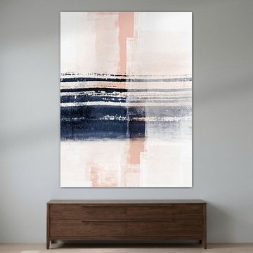 Just Indigo, Blush &amp ; White 2 | Minimal Abstract