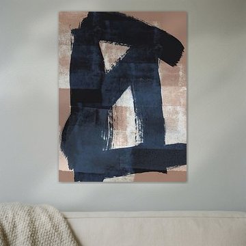 Just Tan and Indigo 2 | Expressive Minimalist Abstract