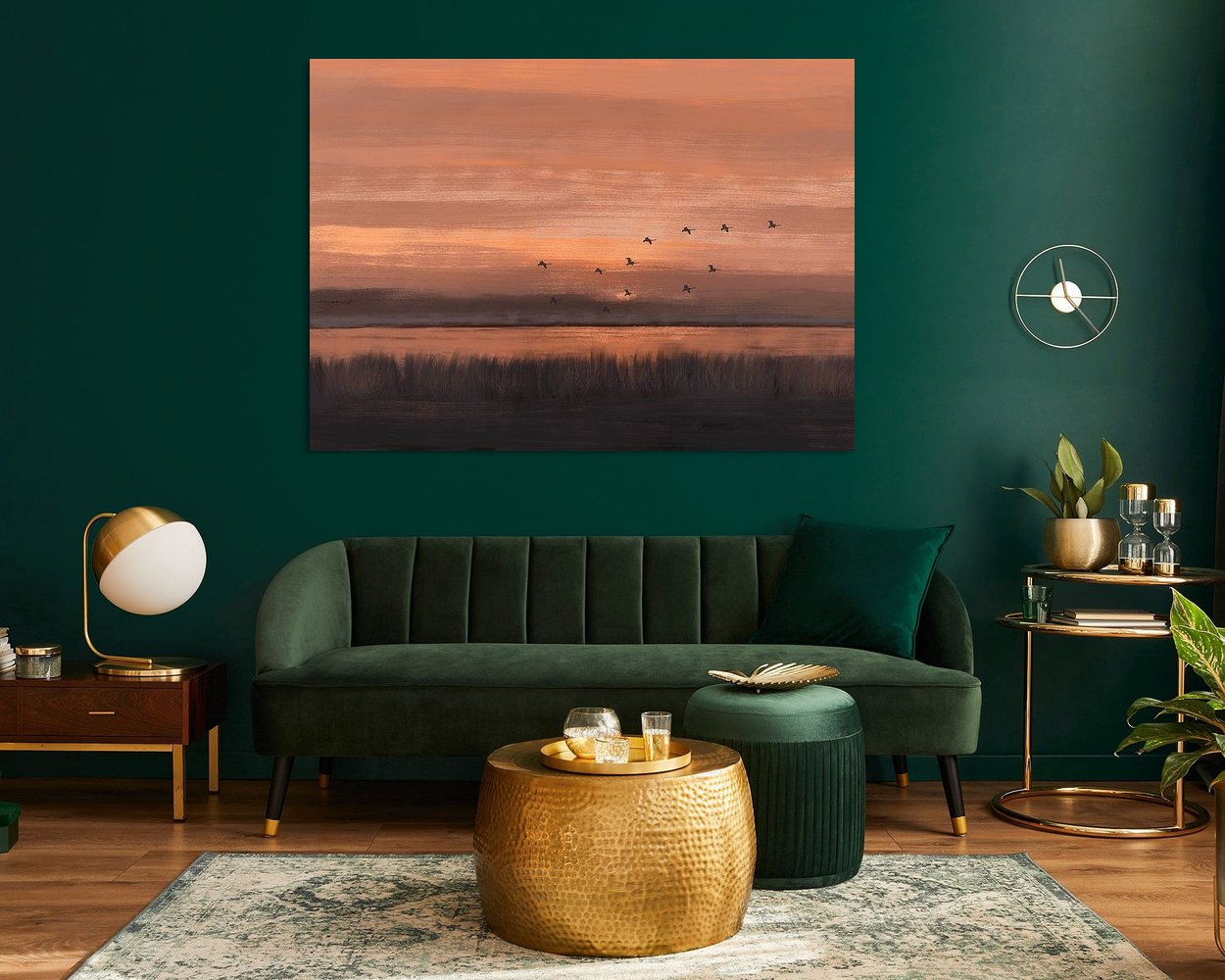 Voorbeeld van het werk in een kamer