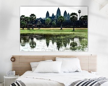 Angkor Wat und sein Wasserdoppel von Frank Photos