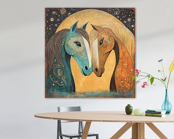 Golden Horses Dance by Zen and More
