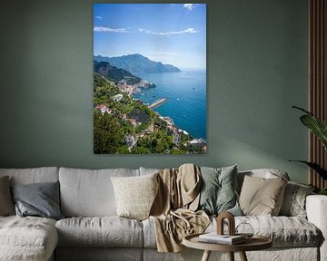 Uitzicht op de Amalfikust bij Amalfi