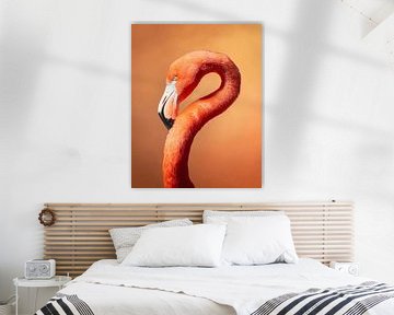 Kleurrijke Flamingo van Edwin Alexander