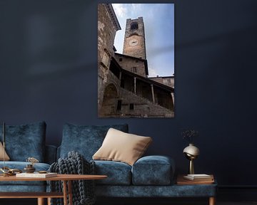 Burgertoren Campanone, Bergamo, Italië van Imladris Images