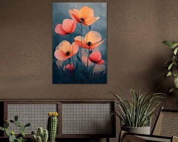 Klaprozen in Schemerlicht van Studio BB