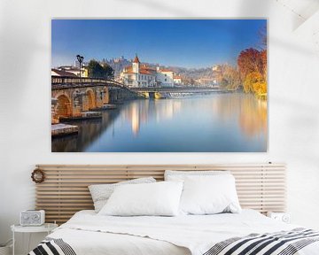 Tomar met ochtendnevel, Portugal van Adelheid Smitt
