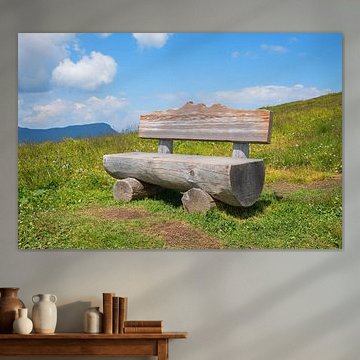 De bank in de bergen