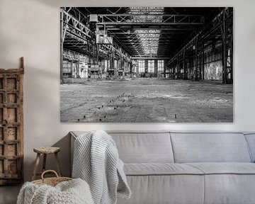 Verlaten oude fabriek van de voormalige DDR Oost-Duitsland Nostalgie van de geschiedenis Vergankelijkheid van Animaflora PicsStock