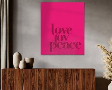 Typografie: liefde vreugde vrede