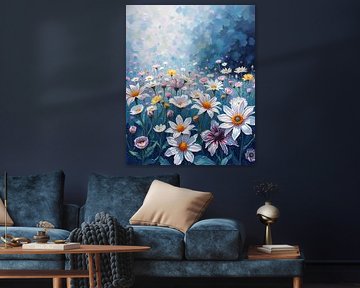 Paysage de rêve en marguerite douce