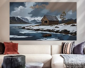 Eenzame hut op de Lofoten van Nick Wendt