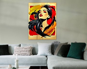 The fire within me - An abstract journey in black, red and gold