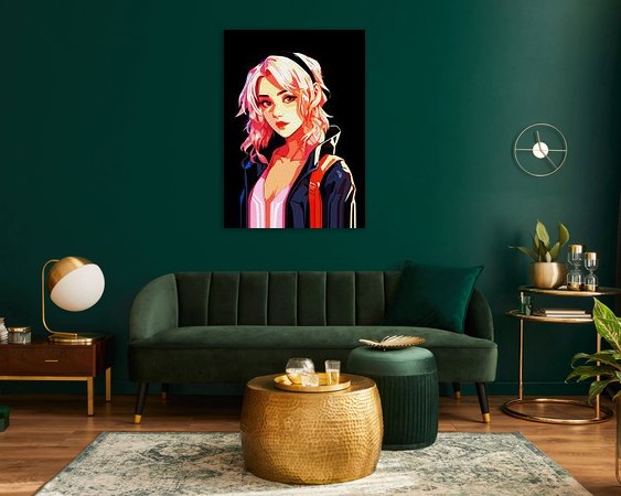 Voorbeeld van het werk in een kamer