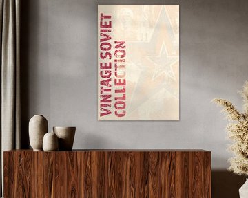 Vintage Sovjet Collectie reclameposter 70s retro grunge stijl illustratie van Animaflora PicsStock