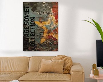 Vintage Sovjet Collectie reclameposter 70s retro grunge stijl illustratie van Animaflora PicsStock